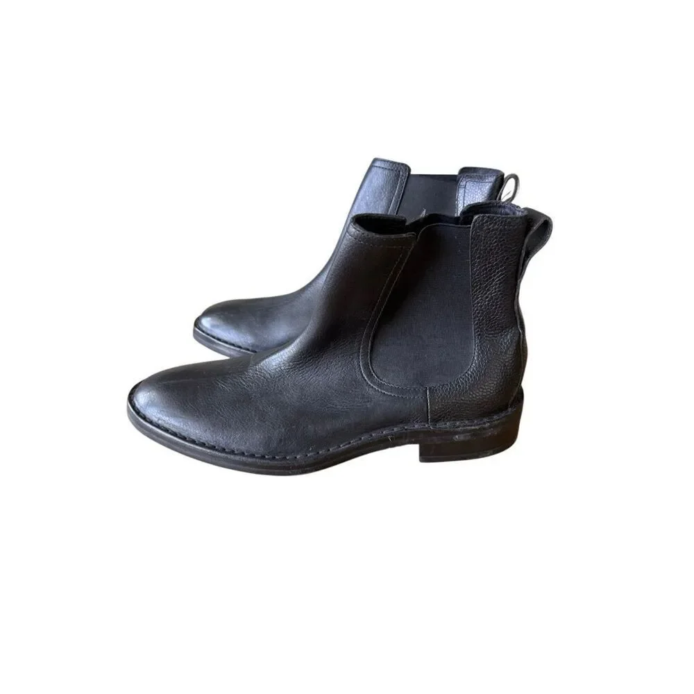Cole Haan x Nike Air Mens Black Pebbled Leather Chelsea Boots Size 9.5
